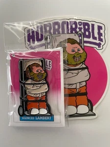 Horrorible Kids Enamel Pin SILENCED LAMBERT Silence of the Lambs + Rare Sticker! - Picture 1 of 2