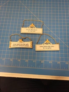 Grünland Straße Weihnachtsschmuck 3er Set Christbaumschmuck Schilder Deko - Bild 1 von 6