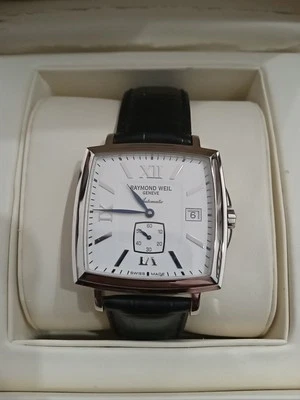 SWISS [ NEW ] Raymond Weil Tradition AUTOMATIC Square White Dial BOX & PAPERS  - Image 1 of 4