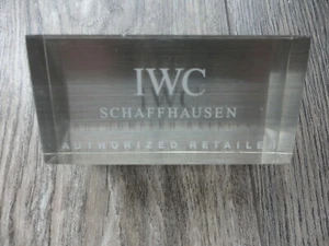 Peso de papel de escritorio IWC Schaffhausen Lucite - Imagen 1 de 1