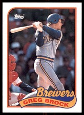 1989 Topps Greg Brock Milwaukee Brewers #517