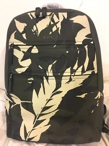 NEW TUMI ALCOTT BACKPACK LANDON FERN PRINT LEATHER $1800 BAG 16'' x 12'' x 6' - Picture 1 of 8