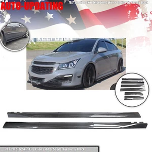 for Chevrolet Chevy Cruze Side Skirt Extension Lip Winglet Carbon Fiber Glossy - Foto 1 di 15