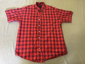 Brooks Brothers Shirt Adult Medium Red Plaid Short Sleeve Button Down Classic - Picture 1 of 5