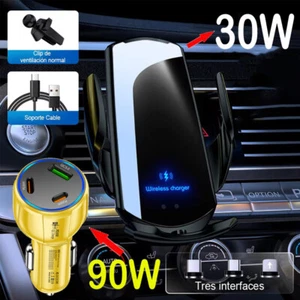 30W Fast Wireless Car Charger Automatic Clamping Mount Air Vent Phone Holder - Picture 1 of 18