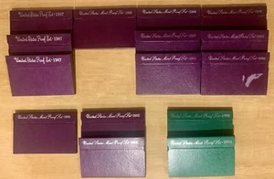 1987 88 89 90 91 92 98 Lot of 15 United States US Mint Proof Sets Complete Sets - Picture 1 of 1