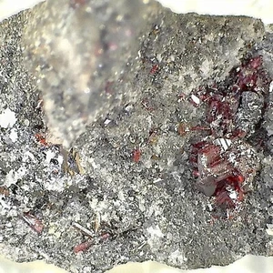 17624 TN Xanthoconit Proustit Polybasit Acanthite Imiter Mine Tinghir Cercle - Bild 1 von 3
