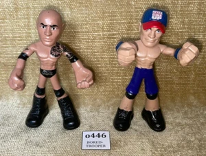 2x WWE WRESTLING FLEXTREME THE ROCK & JOHN CENA ACTION FIGURES MATTEL 2019 WWF - Picture 1 of 5