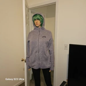 Patagonia Better Sweater Womens Large Gray/ Purpleish Hoodie Full Zip Fleece - Picture 1 of 15