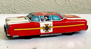 1960s OLD VINTAGE TIN FIRE CHIEF CAR MADE IN JAPAN VERY CLEAN TOY CAR! - Picture 1 of 8