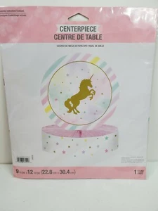 Unicorn Sparkle Honeycomb Center Piece 9 x 12 Inches Party Supplies New - Picture 1 of 2