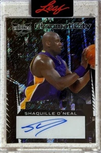 2023 LEAF VIBRANCE SHAQUILLE O'NEIL AUTO BLACK SHIMMER 1/4 + PROOF 1/1 HOF - Picture 1 of 3