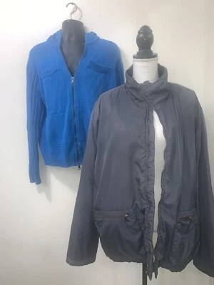 De colección Armani Exchange Cremallera Bombardero Y Cárdigan Cortavientos Talla XL Lote De 2 Top Foto 1 de 4