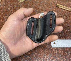 Buck 385 Knife Toothpick And leather sheath Combo pancake Slanted Style - Picture 1 of 12