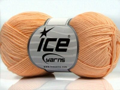 Лот из 8 мотков пряжи из чистого хлопка 8x50 г/170 м легкий лосось - Изображение 1 из 4