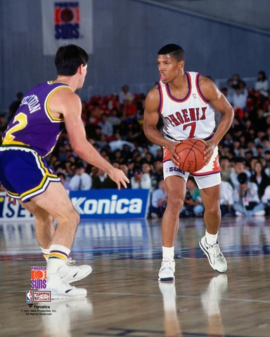 Kevin Johnson Suns Hardwood Classics Unsigned Guarded/John Stockton Photo Cover