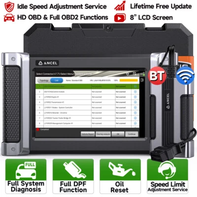 ANCEL HD8000 Heavy Duty Truck Scanner All System Commercial OBD Diagnostic Tool - Image 1 of 4