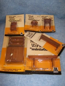 1974 Morris Small World Miniatures- Furniture for Dollhouse, Set of 6 - Picture 1 of 4