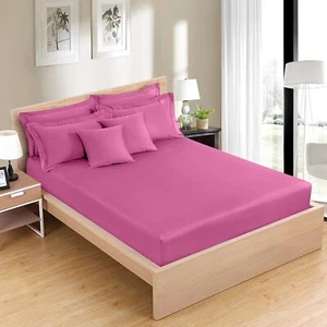 Luxury Bed Sheets 16" Extra Deep Pocket Fitted Sheet Mattress Cover Queen King - Picture 1 of 61