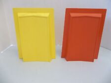 Vtg Space Age Plastic Rogers Bookends MCM Library Homeschool Minimalist