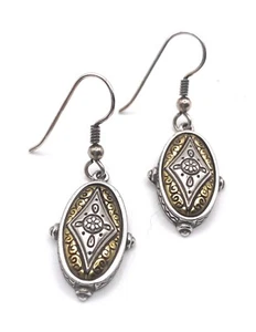 Brighton Loving Cross Retired French Wire Earrings - Picture 1 of 2