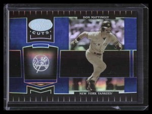 2004 Leaf Certified Cuts Marble Blue 236 Don Mattingly LGD 13/50 Legend