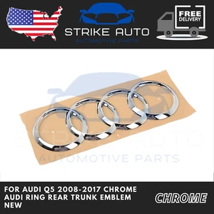 For Audi Q5 2008-2017 Chrome Audi Ring Rear Trunk Emblem New - Bild 1 von 1