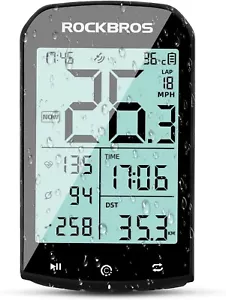 ROCKBROS Fahrradcomputer Kabellos GPS ANT+ IPX6 fahrradtacho mit LED Display - Bild 1 von 7