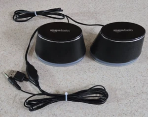 Amazon Basics Stereo 2.0 Speakers for PC or Laptop, 3.5mm Aux input, USB-Powered - Picture 1 of 4
