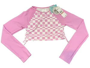 Roxy Rash Guard Midriff Top Girls 12 Pastel Lavender 531 UPF 50 Summer - Picture 1 of 6