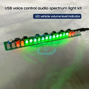 USB Audio Spectrum Lamp DIY kit LED Volume Level Indicator Display Circuit Board - Bild 1 von 25