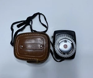 Vintage GE GENERAL ELECTRIC EXPOSURE METER TYPE PR-1 USA W/ Leather Storage Case - Picture 1 of 11