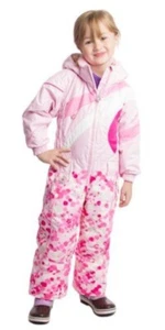 Obermeyer Kids Size 3 Pink Astro Snowsuit With Hood & Fun Pattern - Picture 1 of 10