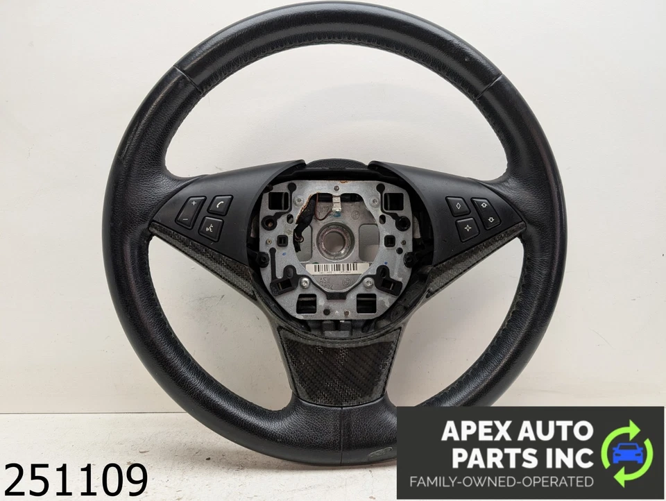 OEM 2006 BMW 650i 4.8L heated leather steering wheel with paddle shift heated — 第 1/4 张图片