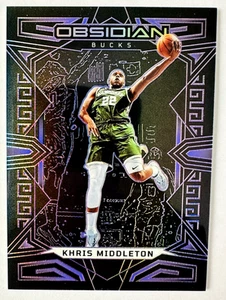 Grabado eléctrico 2022-23 Panini Obsidian Khris Middleton púrpura SP #/99 ¡Bucks Star! - Imagen 1 de 3