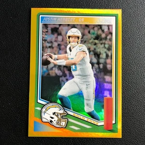 2025 Panini Score NFL Justin Herbert Gold 1/50 Chargers makeh14 - Picture 1 of 2