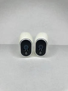 Two NETGEAR ARLO VMC3030 Indoor/Outdoor Security Camera - Picture 1 of 8