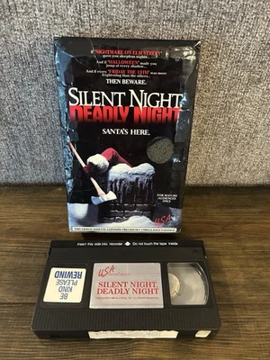 SILENT NIGHT DEADLY NIGHT VHS Big Box USA Home Video HORROR - Image 1 of 4
