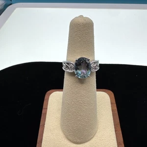 Aquamarine Ring 925 Sterling Silver Band& Statement Ring Handmade Ring Size 5 - Picture 1 of 8