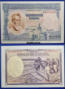 25 Pesetas año 1936 Joaquín Sorolla serie A 4320405. SIN CIRCULAR PLANCHA. - Picture 1 of 1