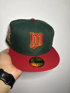 Brand New MLB Minnesota Twins Fitted Hat sz 7 5/8 Topperz 40th Season - Picture 1 of 8