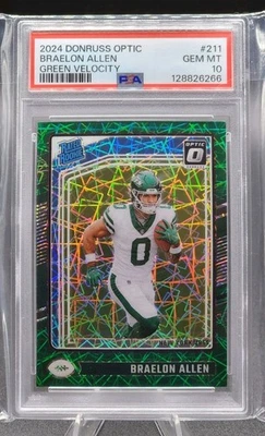 Donruss Optic Rated Rookie Braelon Allen Green Velocity PSA 10 2024 Foto 1 de 2