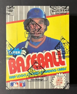 Caja de cera de béisbol Fleer 1989 BBCE FASC código de estuche 83371 Ripken Foto 1 de 4