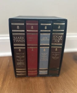 American Classics Literature London Poe Twain Leather Set Chatham Press Set - Picture 1 of 24