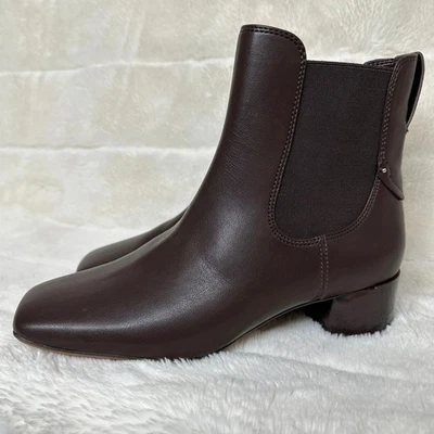 Franco Sarto 8M NWOB Nellie Heel Brown Bootie Boot Fall cozy Pull On Zipper  - Image 1 of 4