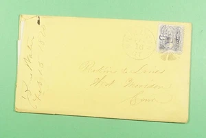 DR WHO 1870 #114 FANCY CANCEL MIDDLETOWN CT TO WEST MERIDEN CT +LETTER R08035 - Picture 1 of 3