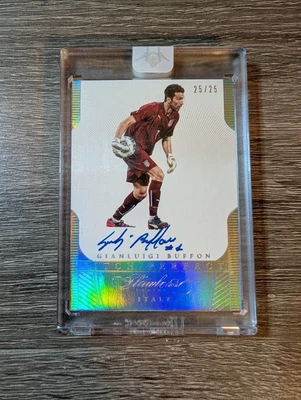 2015-16 Panini Flawless Gianluigi Buffon Pitch Perfect On Card Auto #/25 Italy - Image 1 of 2