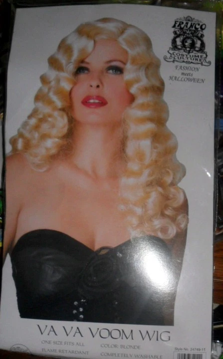 全新无标签 金发 Va Va Voom 服装 假发 Franco 万圣节 剧院 全新 免费送货 美国 — 第 1/1 张图片