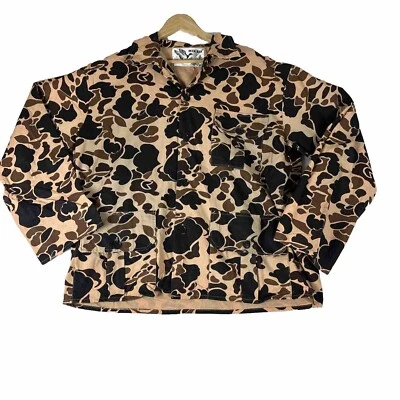 Vintage Duxbak Duck Camo Hunting Button Up Canvas Shirt Mens L Rare Patten - Image 1 of 4