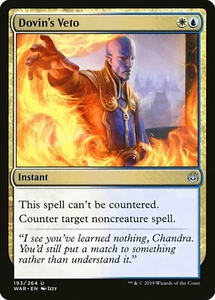 DOVIN'S VETO NM War of the Sparks mtg Gold - Instant Unc - Bild 1 von 1